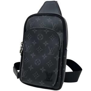 Louis Vuitton Avenue Sling Bag Monogram Eclipse Black Body